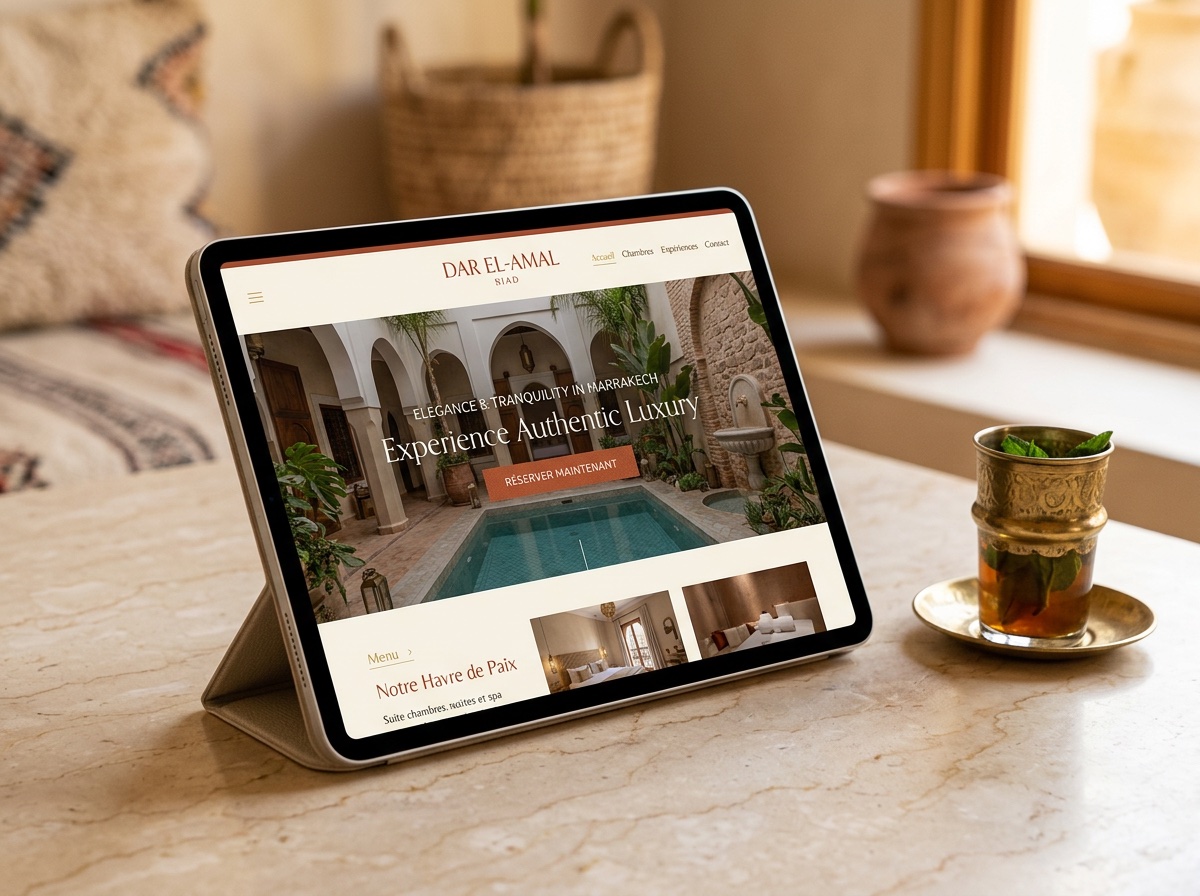 Site sur tablette